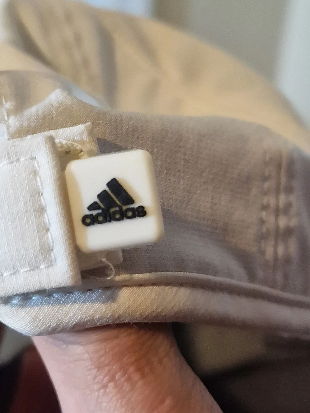 Adidas White Performance Baseball Cap with Blue Logo